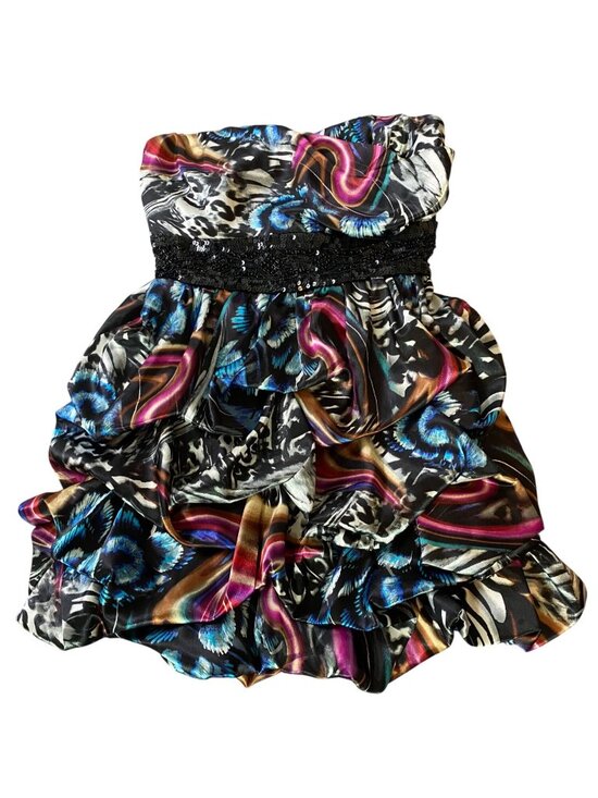 Speechless Dresses & Skirts - Speechless Womens Strapless Multicolor Ruffle Dress Size 11